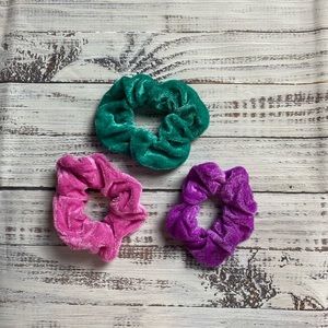 3 Pack Handmade Velvet Scrunchies